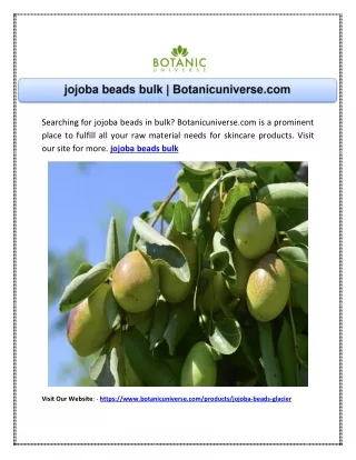 jojoba beads bulk | Botanicuniverse.com