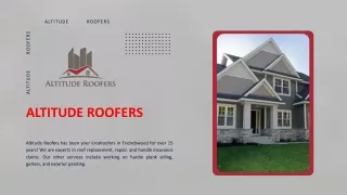 Altitude Roofers | 15 Years Of Experienced Roofing Services