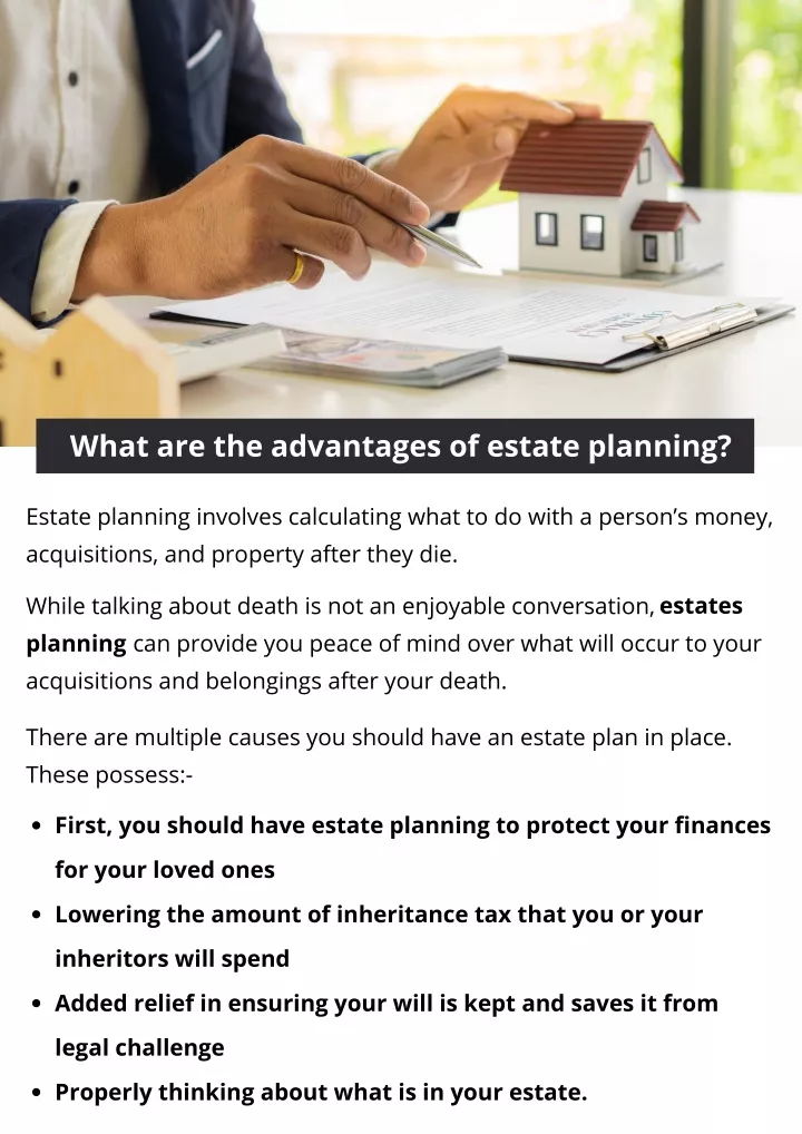 what are the advantages of estate planning