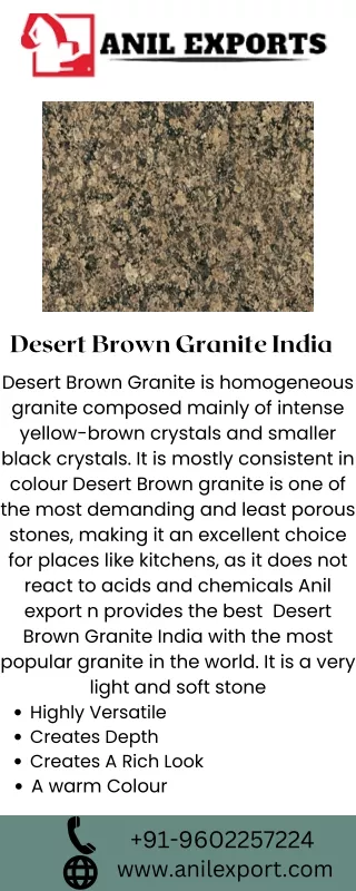 Desert brown granite