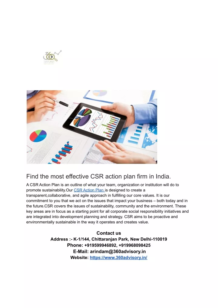 find the most effective csr action plan firm