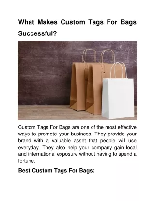 What Makes Custom Tags For Bags Successful_