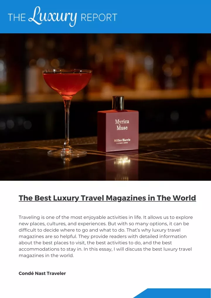 the best luxury travel magazines in the world