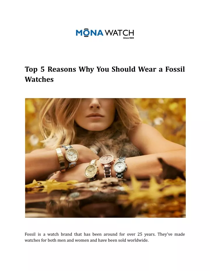 top 5 reasons why you should wear a fossil watches