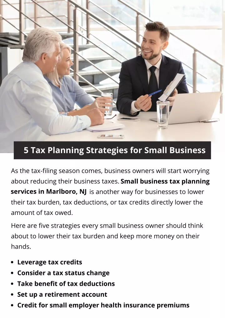 5 tax planning strategies for small business