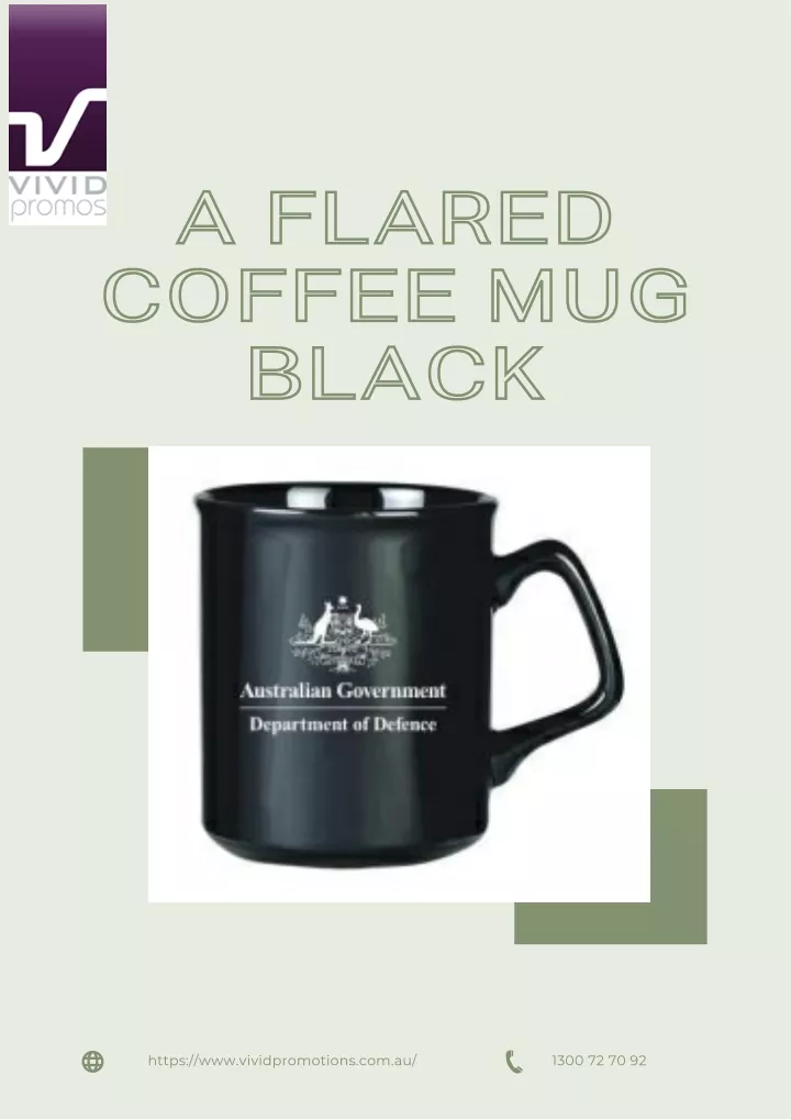 a flared coffee mug black