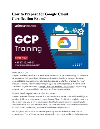 how to prepare for google cloud certification exam