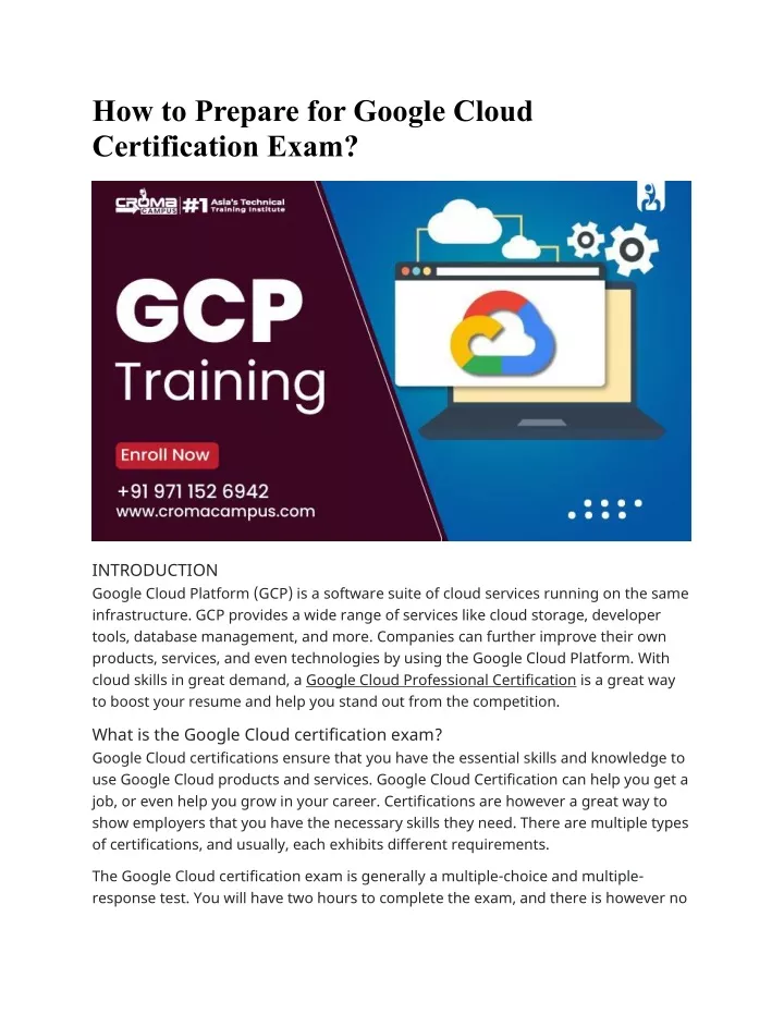 how to prepare for google cloud certification exam