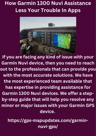 How Garmin 1300 Nuvi Assistance Less Your Trouble In Apps