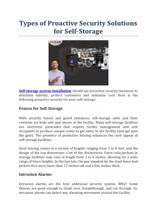 types of proactive security solutions for self