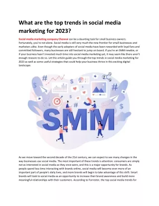 What are the top trends in social media marketing for 2023