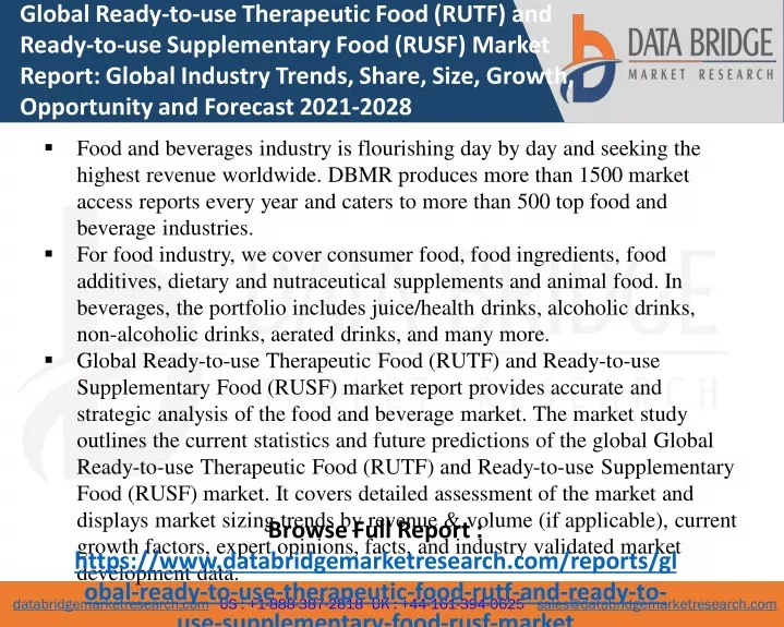 global ready to use therapeutic food rutf