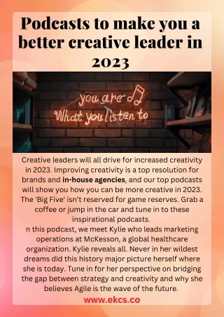 Podcasts to make you a better creative leader in 2023