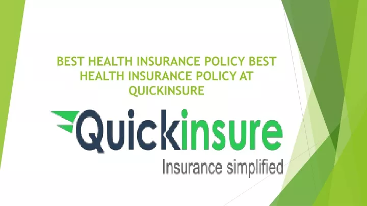 best health insurance policy best health insurance policy at quickinsure