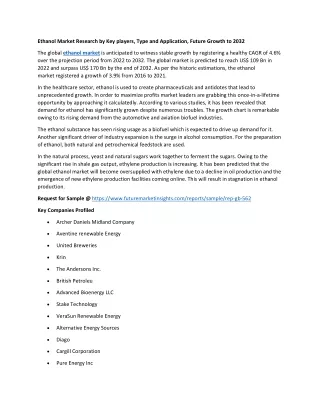 ethanol market research by key players type