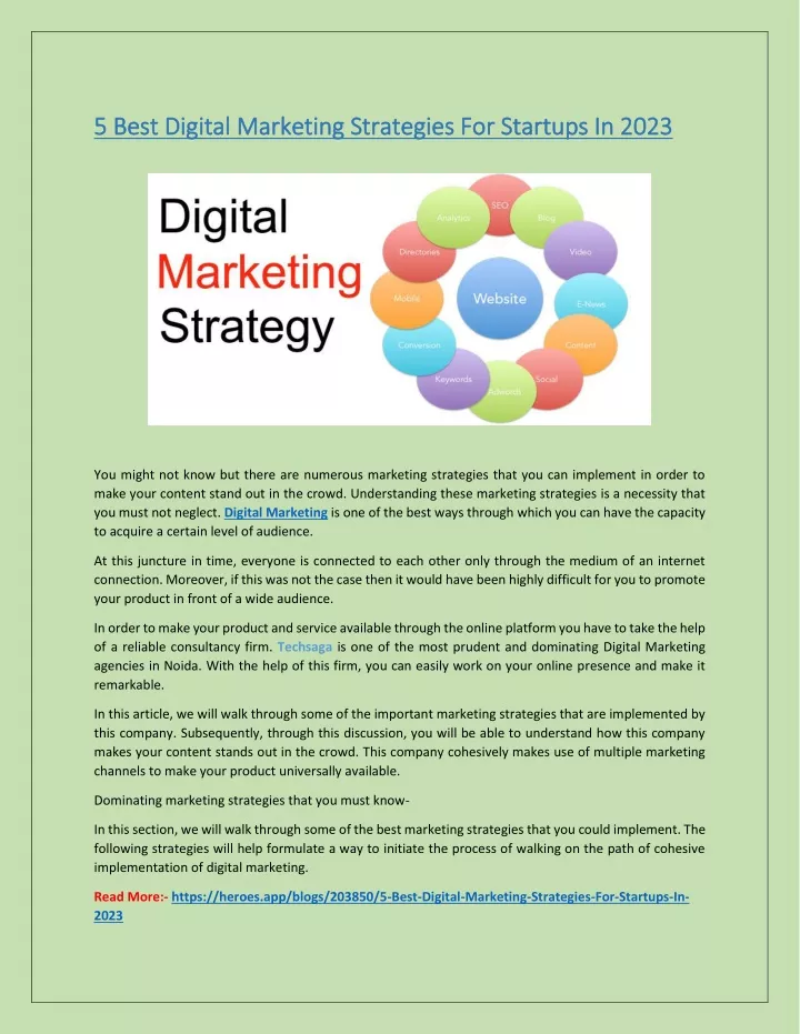 5 best digital marketing strategies for startups