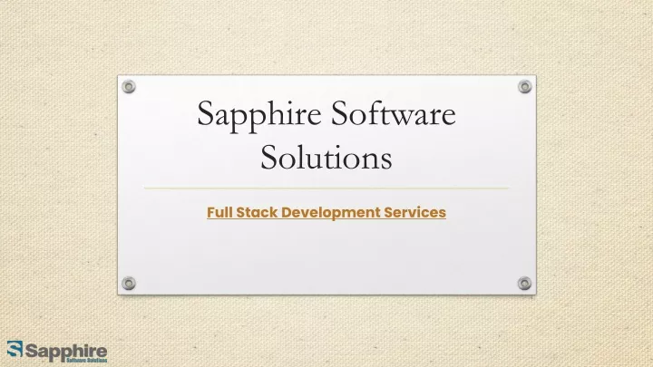 sapphire software solutions