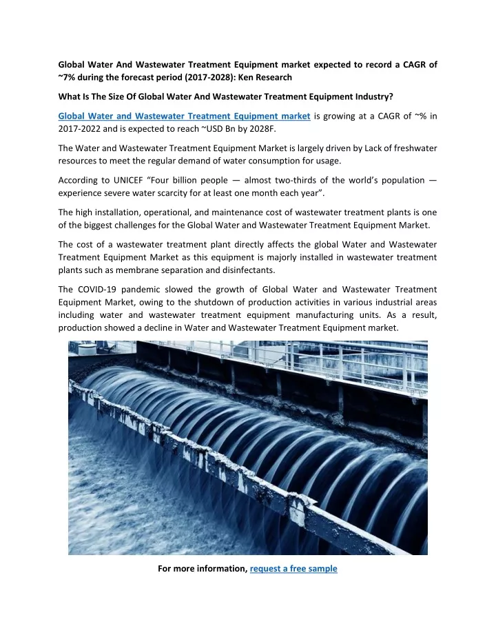 global water and wastewater treatment equipment