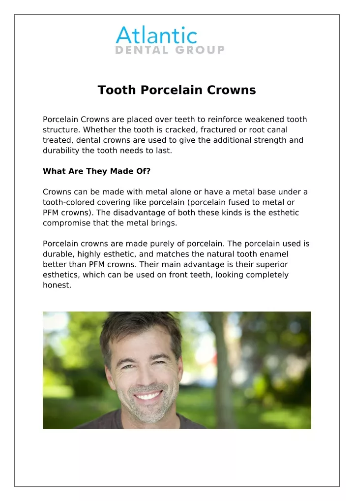 tooth porcelain crowns