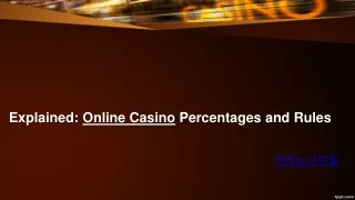 explained online casino percentages and rules