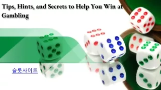 Tips, Hints, and Secrets to Help You Win at  Gambling