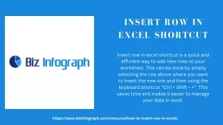 insert row in excel shortcut