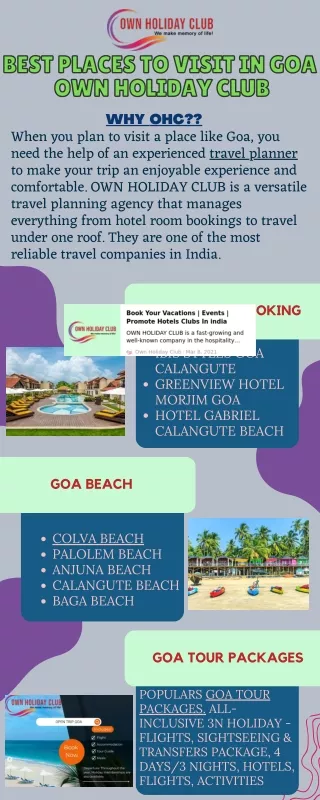 best places to visit in goa - OwnHolidayclub