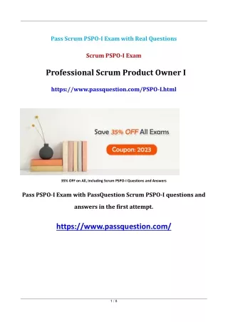 pass scrum pspo i exam with real questions