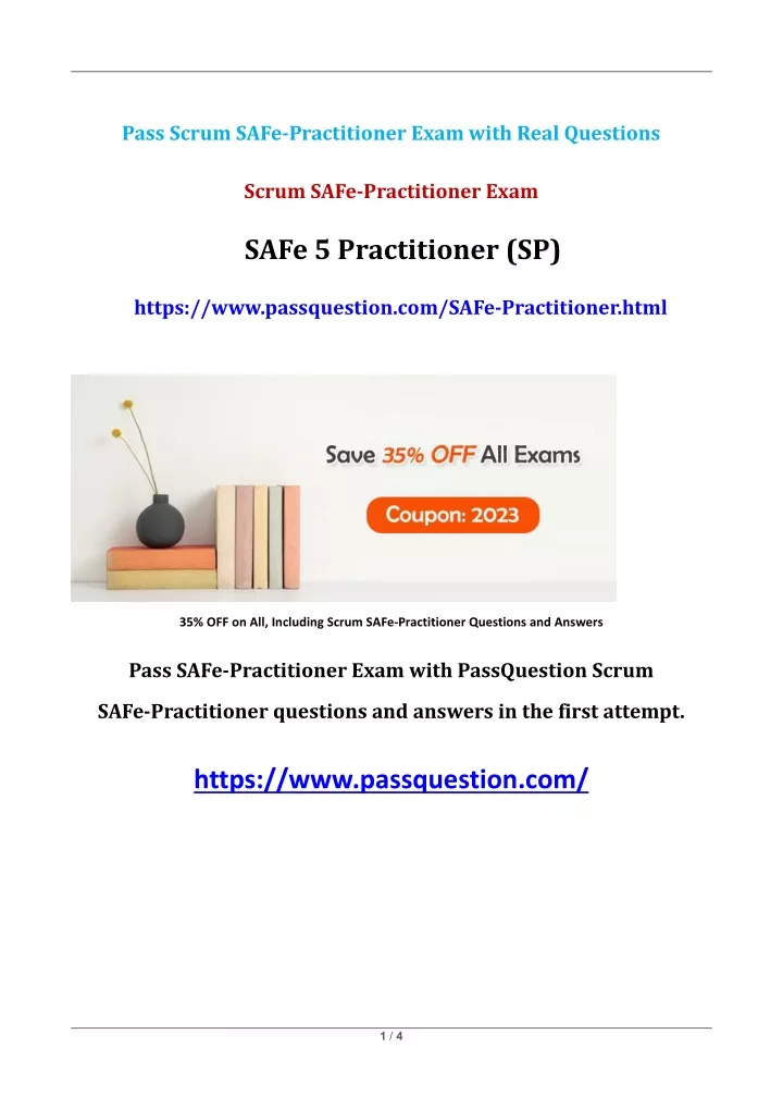 pass scrum safe practitioner exam with real