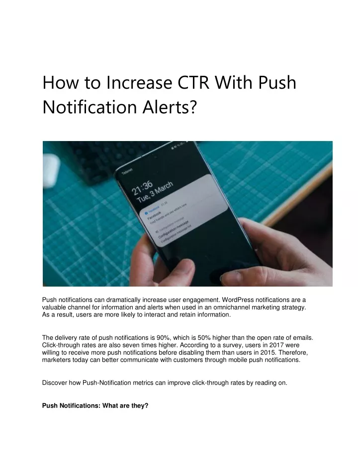 how to increase ctr with push notification alerts