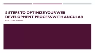 5 Steps to Optimize Your Web Development Process with Angular