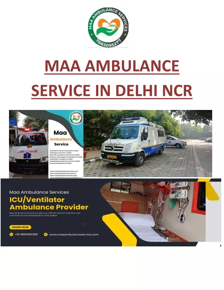 maa ambulance service in delhi ncr