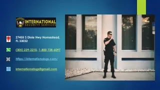 Quality Armed and Unarmed Security Homestead, FL - International SGS