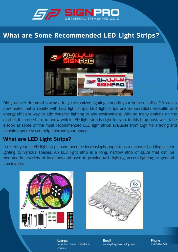 what are some recommended led light strips