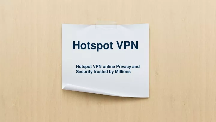 hotspot vpn