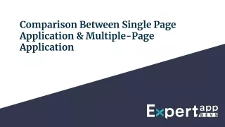 comparison between single page application