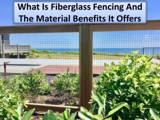 The positive effects of fiberglass controls on the environment