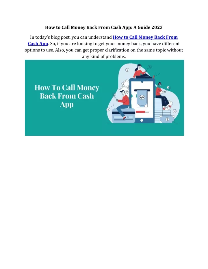 how to call money back from cash app a guide 2023