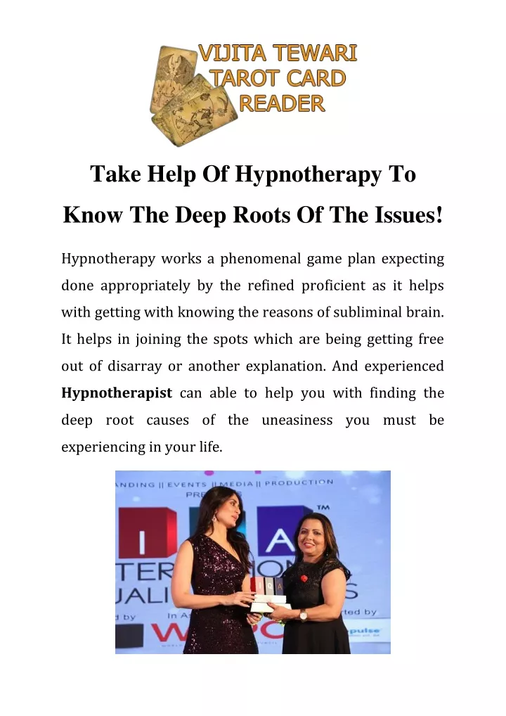 take help of hypnotherapy to