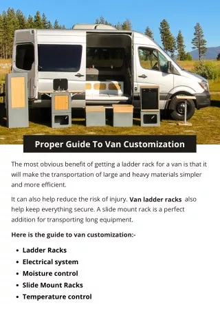 proper guide to van customization