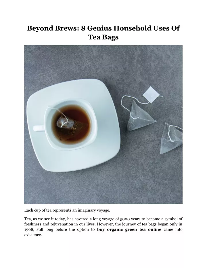 beyond brews 8 genius household uses of tea bags