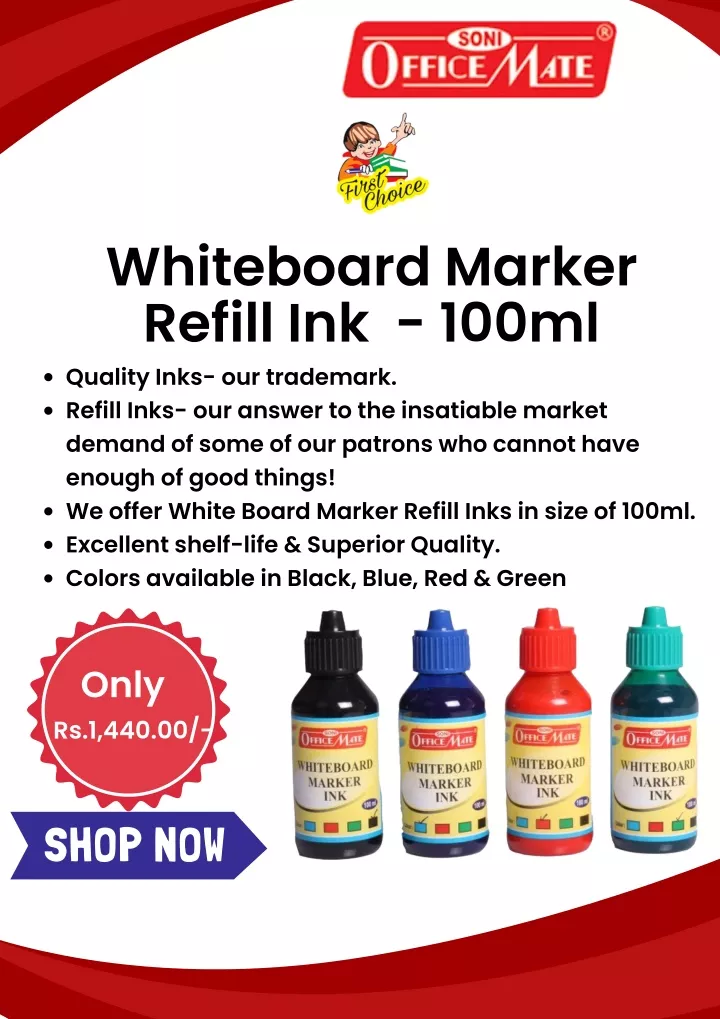 whiteboard marker refill ink 100ml
