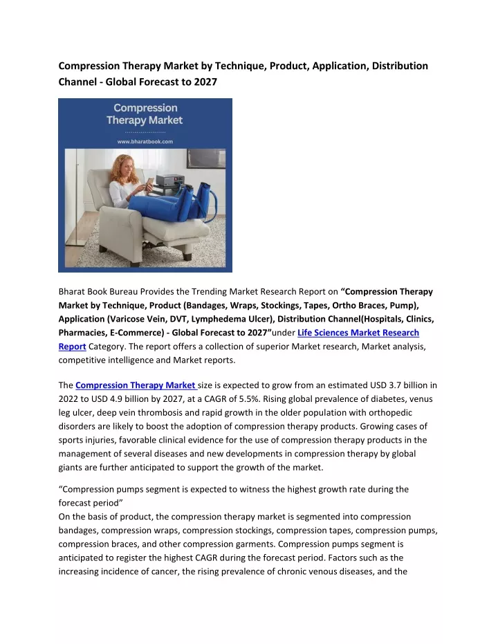compression therapy market by technique product