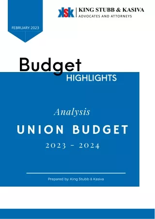 KSK Union Budget_2023 Update
