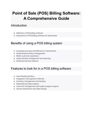 Point of Sale (POS) Billing Software_ A Comprehensive Guide