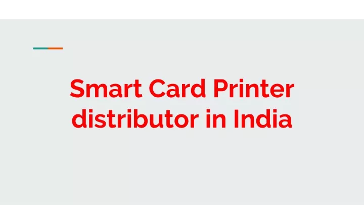 smart card printer distributor in india