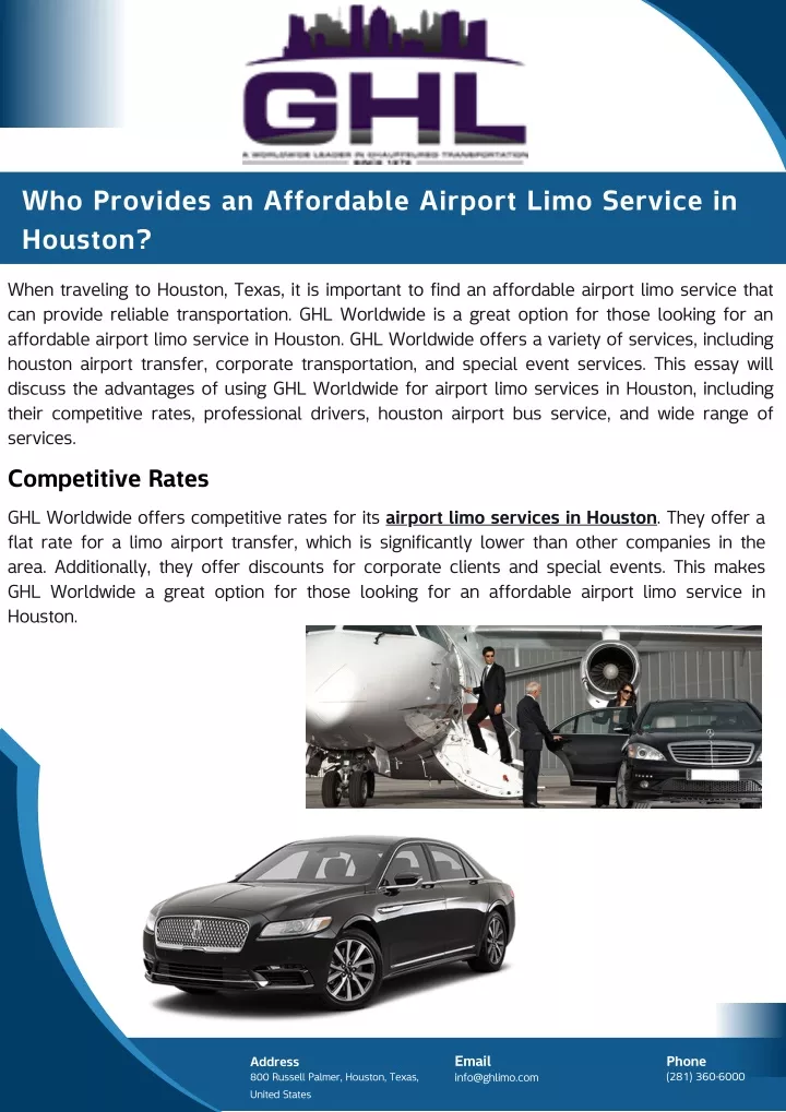 who provides an affordable airport limo service