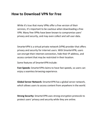 how to download vpn for free