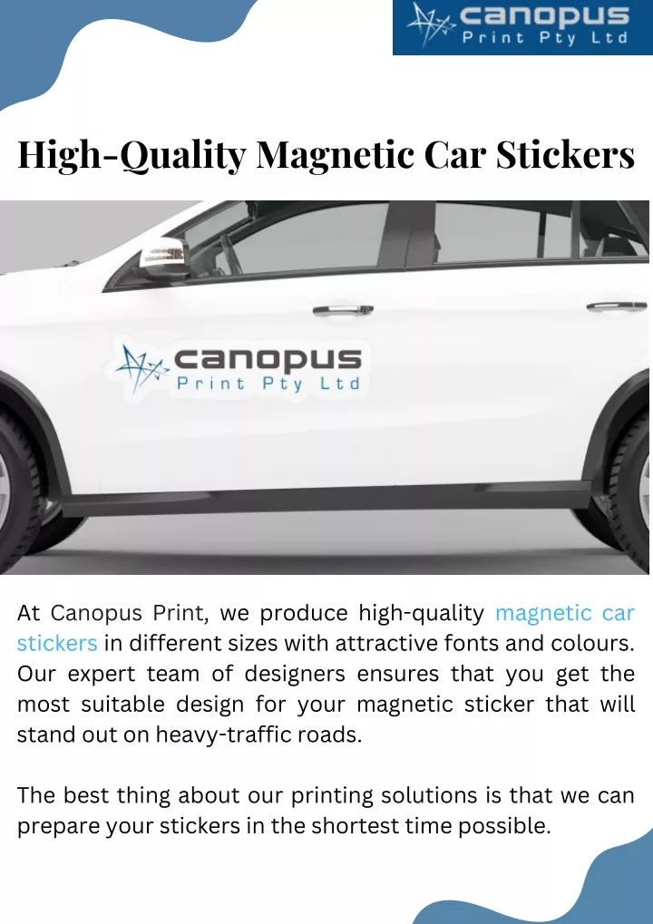 high quality magnetic car stickers