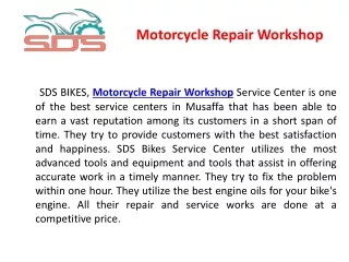 Motorcycle Repair Workshop